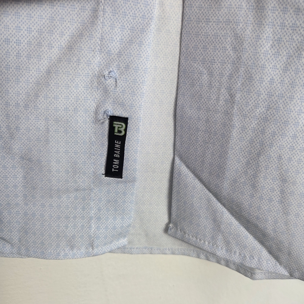 Tom Baine Pergormance Light Blue Men's Shirt XL - Picture 6 of 8